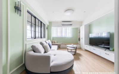 38坪高雄裝潢，利用浪漫花磚、臥榻打造夢幻親子宅